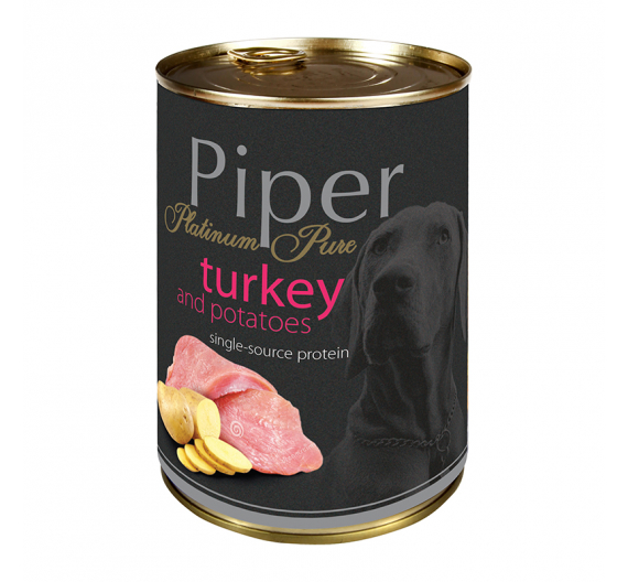 Piper Platinum Pure Adult Γαλοπούλα & Πατάτα 400gr