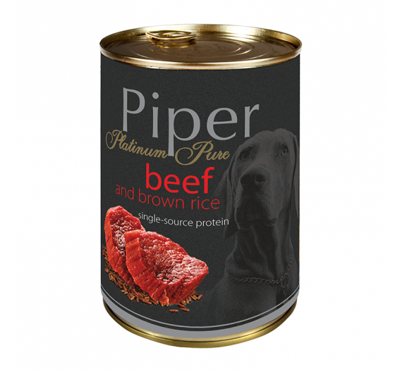 Piper Platinum Pure Adult Βοδινό & Καστανό Ρύζι 400gr