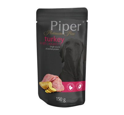 Piper Platinum Pure Adult Γαλοπούλα & Πατάτα Pouch 150gr