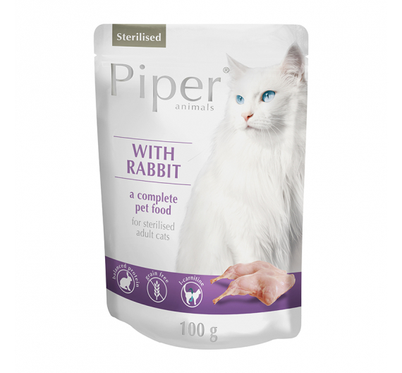 Piper Cat Adult Sterilized Κουνέλι Pouch 100gr