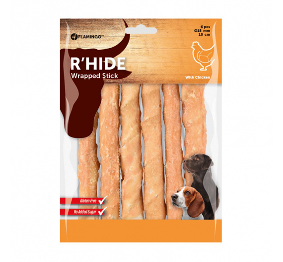 Flamingo Rawhide Chicken Wrapped Sticks 15εκ. 6τμχ 180gr