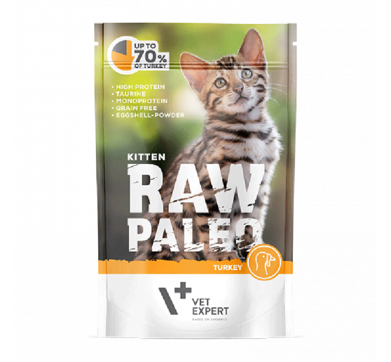 Vet Expert Vet Expert Raw Paleo Kitten Turkey 100 gr