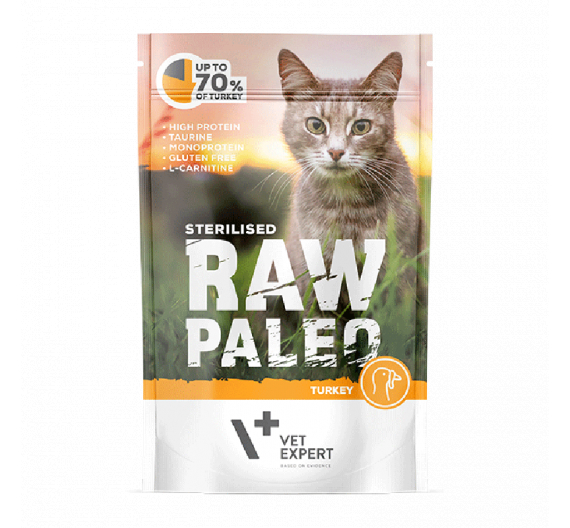 Vet Expert Vet Expert Raw Paleo Sterilised Turkey 100 gr