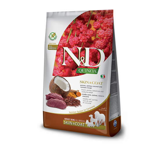 N&D Quinoa Grain Free Skin & Coat Venison 2.5kg