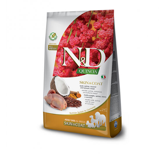 N&D Quinoa Grain Free Skin & Coat Quail 2.5kg