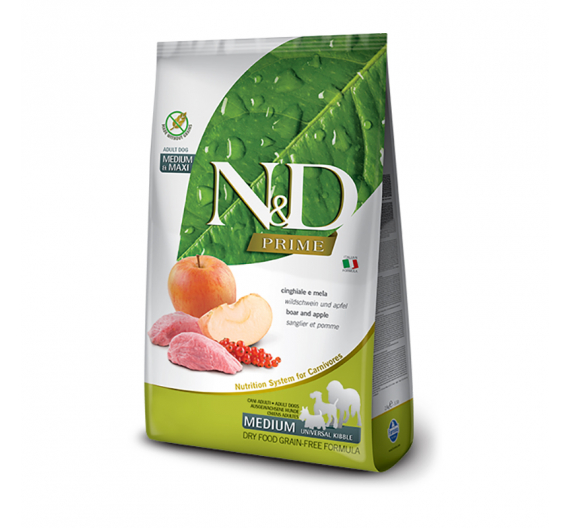 N&D Prime Grain Free Adult Med/Maxi Boar & Apple 2.5kg