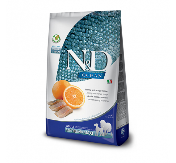 N&D Prime Grain Free Adult Med/Maxi Herring & Orange 2.5kg