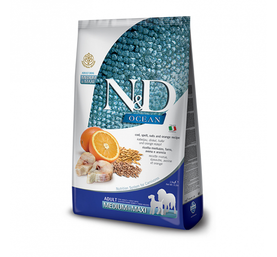 N&D Ocean Low Grain Cod & Orange Adult Med/Maxi 2.5kg
