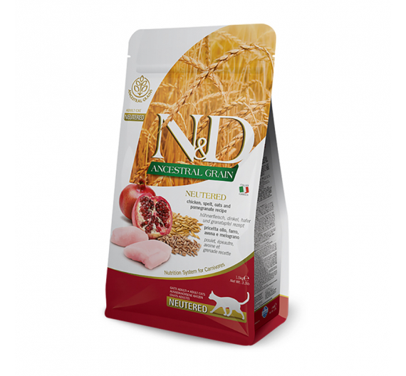 N&D Low Grain Chicken & Pomegranate Sterilised 10kg