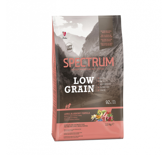 Spectrum Low Grain Mini/Small Junior Lamb & Blueberry 2.5kg