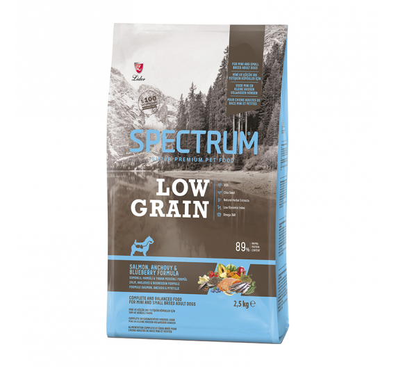 Spectrum Low Grain Mini/Small Adult Salmon, Anchovy & Blueberry 2.5kg