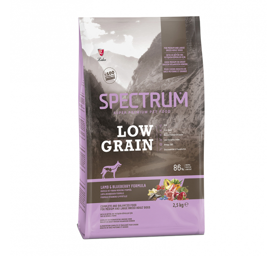 Spectrum Low Grain Medium/Large Adult Lamb & Blueberry 2.5kg