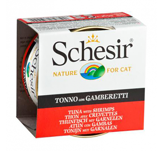 Schesir Cat Jelly Τόνος με Γαρίδες 85gr