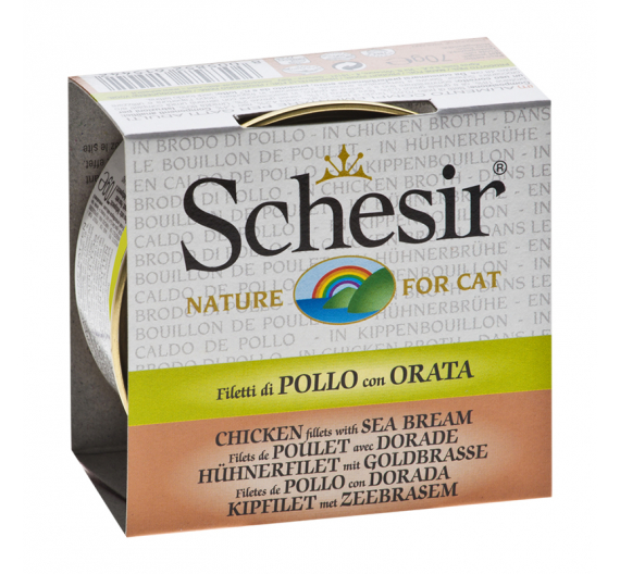 Schesir Cat Broth Κοτόπουλο με Τσιπούρα 70gr