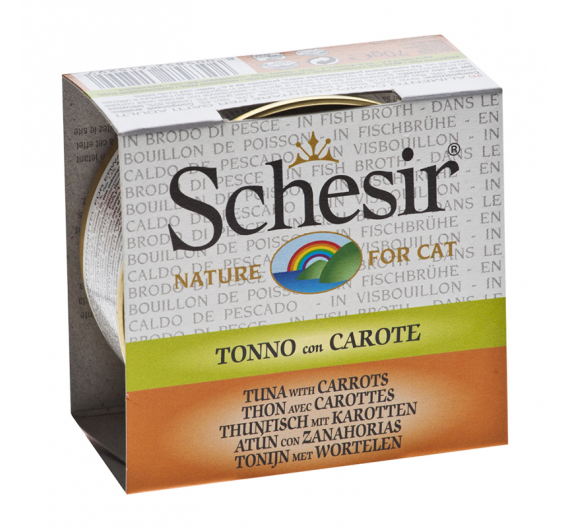 Schesir Cat Broth Τόνος με Καρότα 70gr