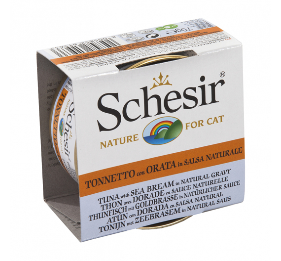 Schesir Cat Natural Gravy Sauce Τόνος με Τσιπούρα 70gr