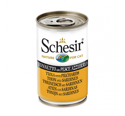 Schesir Cat Τόνος με Σαρδέλες 140gr