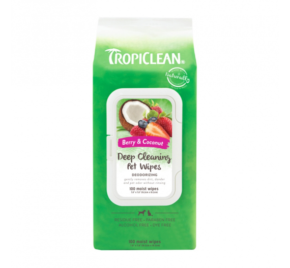 Tropiclean Deep Cleaning Wipes 100τμχ