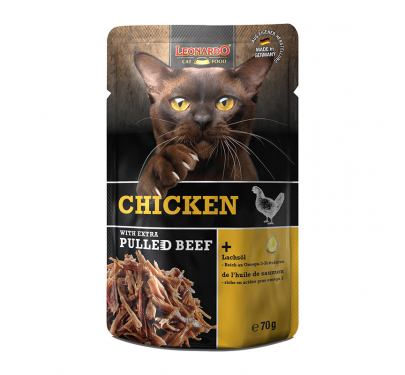 Leonardo Φακελάκι Chicken & Extra Pulled Beef 70gr