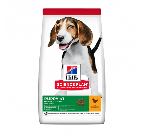 Hill's SP Puppy Medium Κοτόπουλo 2.5kg (2kg + 500gr ΔΩΡΟ)