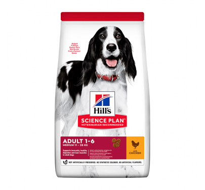 Hill's SP Adult Medium Κοτόπουλο 2kg + 500gr ΔΩΡΟ