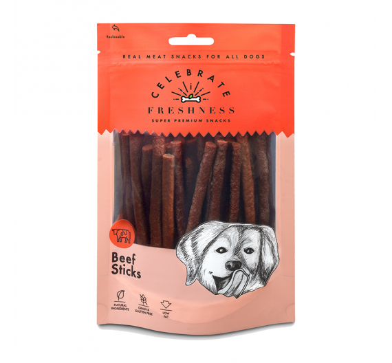 Celebrate Freshness Grain Free Beef Sticks 100gr