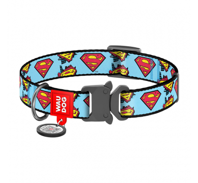 Wau Dog Περιλαίμιο Superman με Smart ID & Μεταλλικό Κούμπωμα