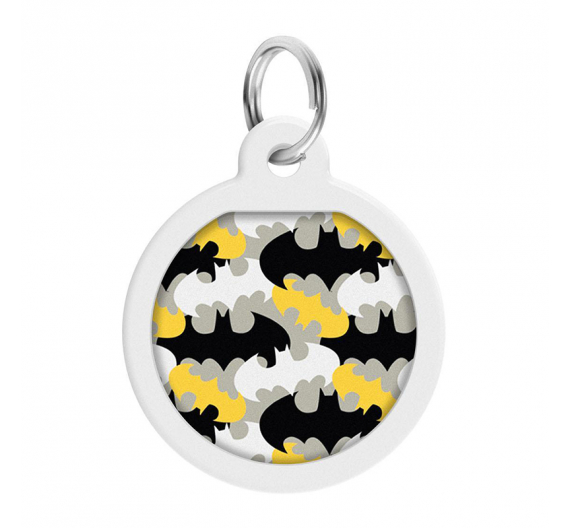 Wau Dog Μεταλλική Ταυτότητα 25mm Batman Pattern με Smart ID