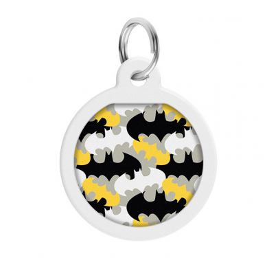 Wau Dog Μεταλλική Ταυτότητα 25mm Batman Pattern με Smart ID