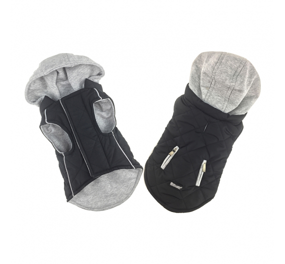 Pet Interest Sportive Jacket Μπουφάν Μαύρο με Αποσπώμενη Κουκούλα