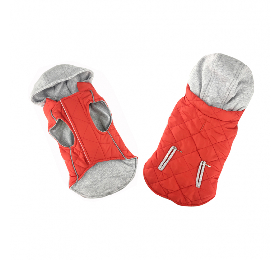 Pet Interest Sportive Jacket Μπουφάν Κόκκινο με Αποσπώμενη Κουκούλα