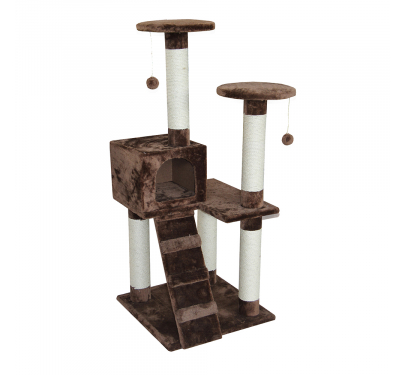 Pet Interest Γατόδεντρο Double Tower Playground 53x53x134cm Μπεζ