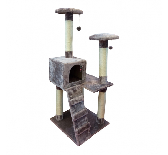 Pet Interest Γατόδεντρο Double Tower Playground 53x53x134cm Μπεζ