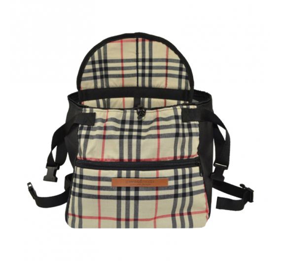 Woofmoda Τσάντα Μεταφοράς Σκύλου - Γάτας 22x28x24cm Καρό Μπεζ Woofmoda Τσάντα Μεταφοράς Σκύλου - Γάτας 22x28x24cm Καρό Μπεζ