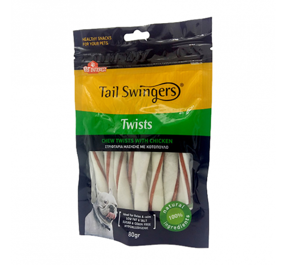 Tail Swingers Twists με Κοτόπουλο Small 80gr 9εκ.