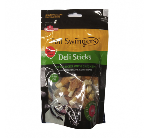 Tail Swingers Sticks Rawhide με Κοτόπουλο 100gr Small Breeds