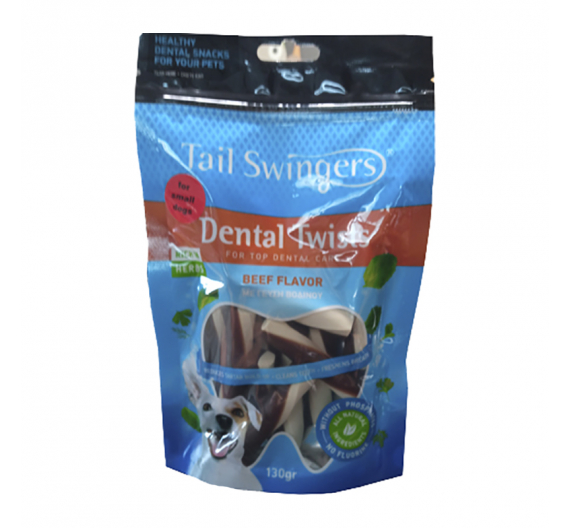 Tail Swingers Dental Twists με Μοσχάρι 130gr Small Breeds