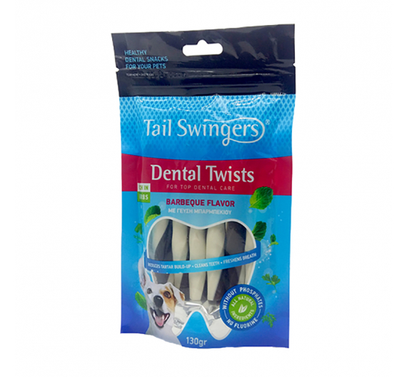 Tail Swingers Dental Twists Barbeque 130gr Small Breeds