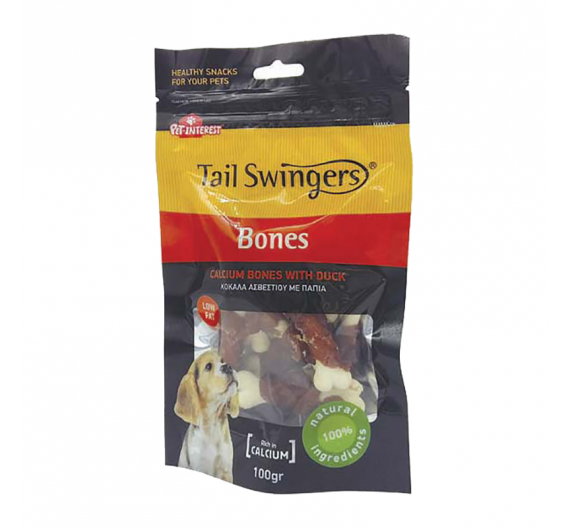 Tail Swingers Κόκαλα Ασβεστίου με Πάπια 100gr