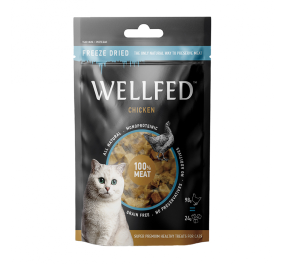 Wellfed  Λιχουδιές Freeze Dried Κοτόπουλο 24gr