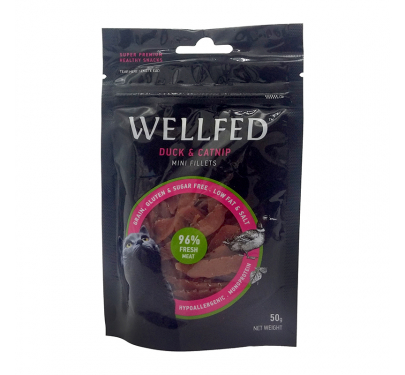 Wellfed  Λιχουδιές με Πάπια & Catnip 50gr