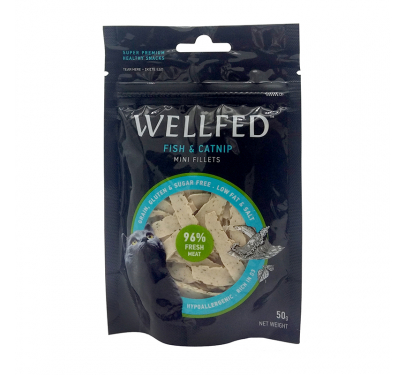 Wellfed  Λιχουδιές με Ψάρι & Catnip 50gr