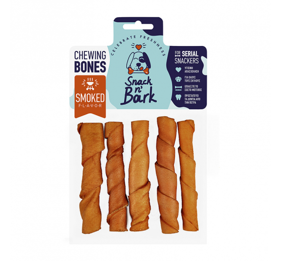 Snack n' Bark Twisted Stick Καπνιστό 12.5cm 175gr 5τμχ