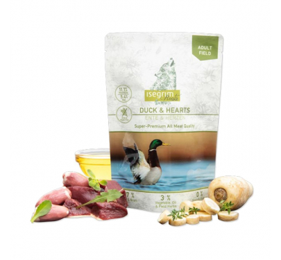 Isegrim Adult Πάπια & Καρδιές Κοτόπουλου 410gr