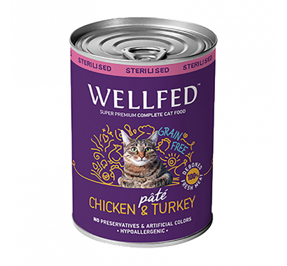 Wellfed Sterilised Chicken & Turkey 400gr