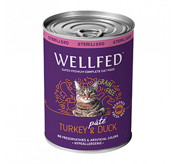 Wellfed Sterilised Turkey & Duck 400gr