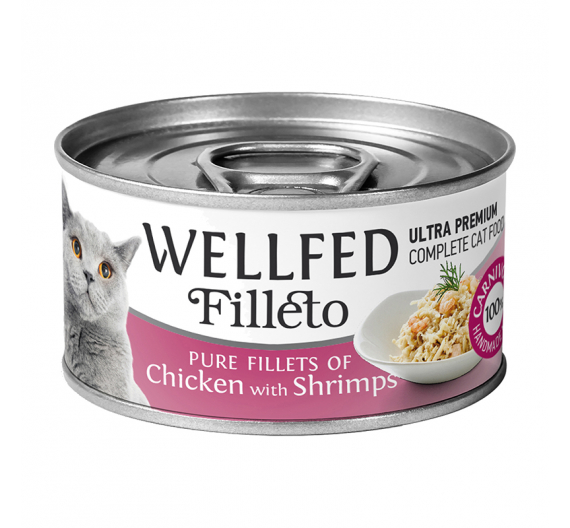 Wellfed Filleto Chicken & Shrimps 70gr