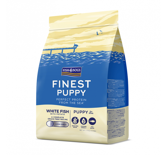 Fish4Dogs Ocean White Fish Puppy Large Bite 1.5kg
