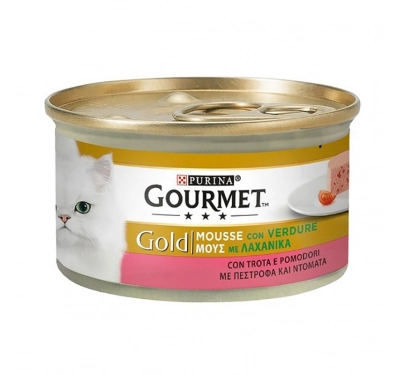 Purina Gourmet Gold Mούς Πέστροφα & Λαχανικά 85gr