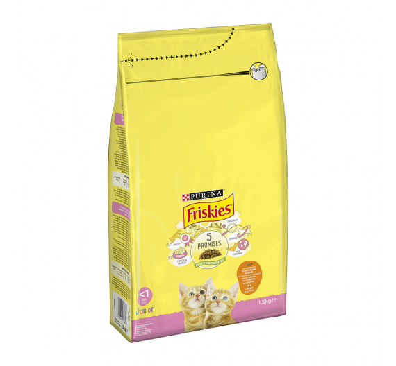 Friskies Junior Κοτόπουλο, Γάλα & Λαχανικά 1.5kg